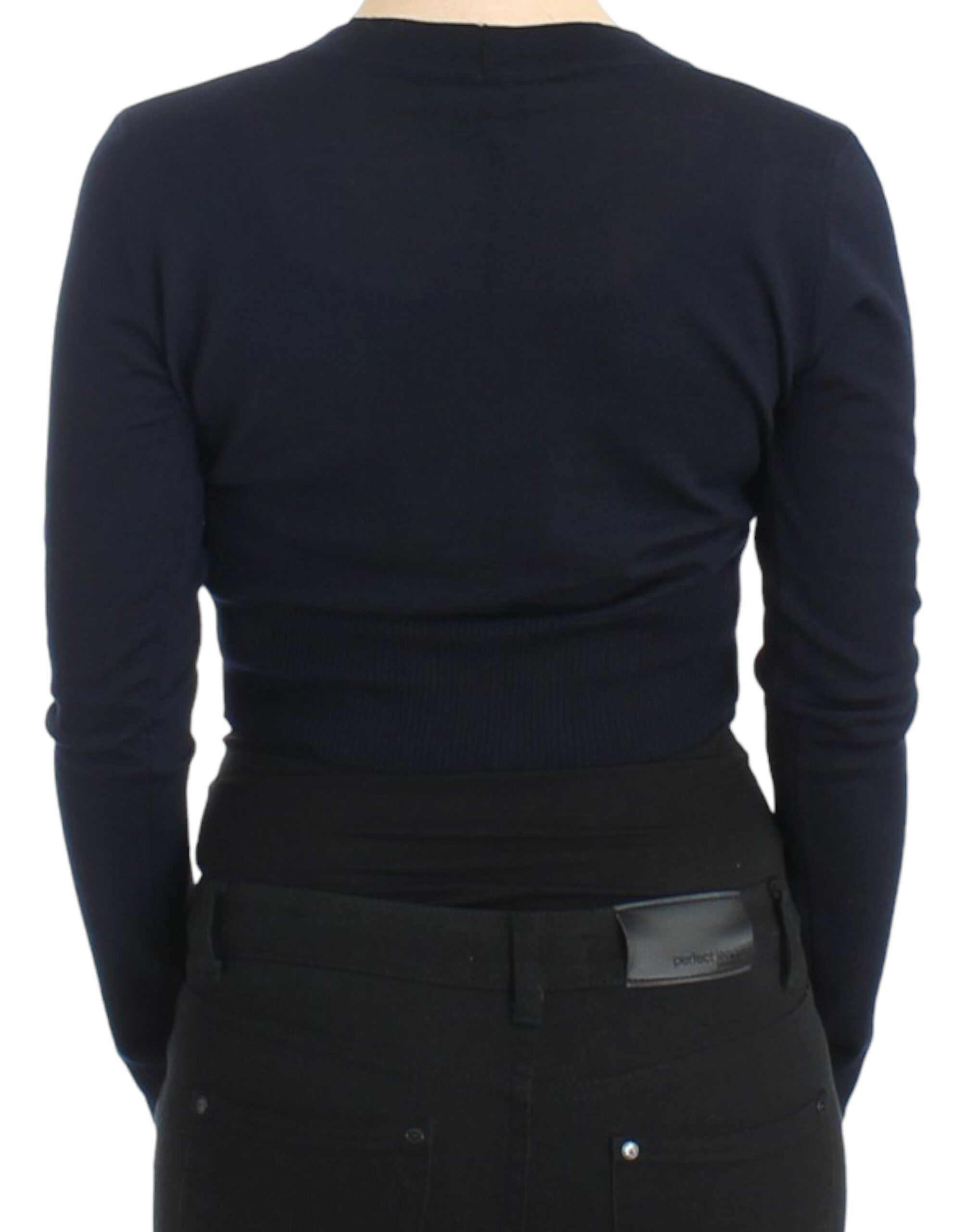 Cavalli Blue cropped wool cardigan